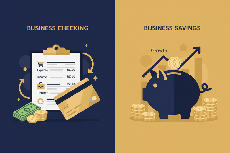 Business Checking vs Business Savings Accounts: What They Actually Do (and How to Use Both Strategically)